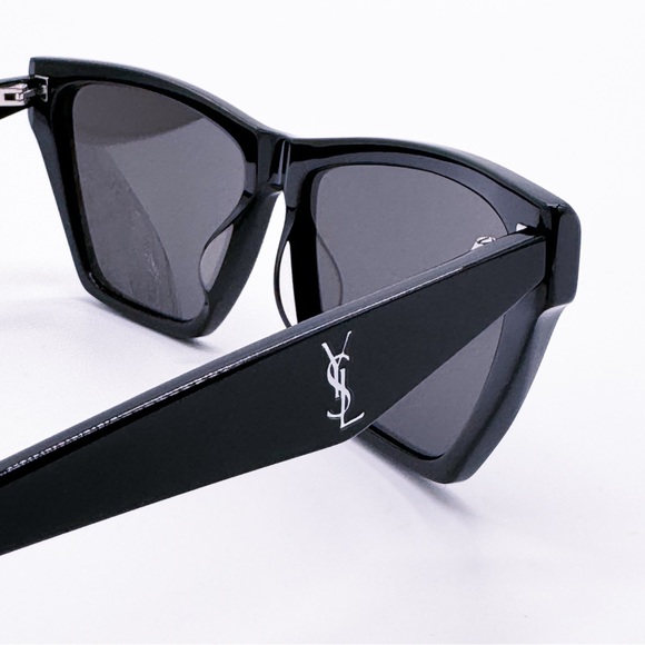 NEW SAINT LAURENT SUNGLASSES SL M103 002 CAT EYE WOMEN BLACK EYEWEAR - Picture 7 of 11